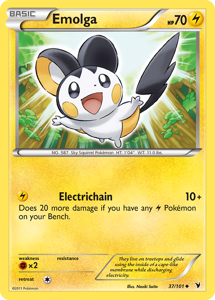 Emolga (37/101) [Black & White: Noble Victories] | Chromatic Games