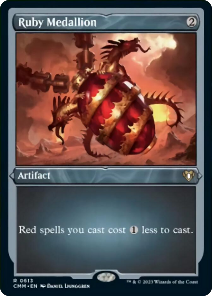 Ruby Medallion (Foil Etched) [Commander Masters] | Chromatic Games