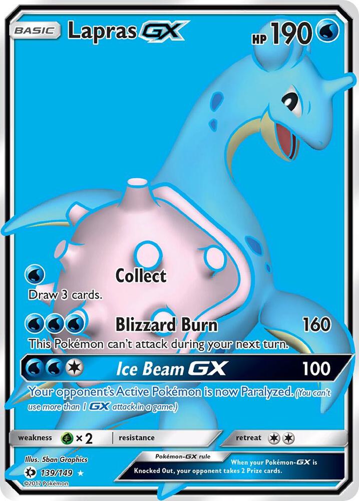 Lapras GX 139/149 (SM Base Set)  - Holofoil | Chromatic Games