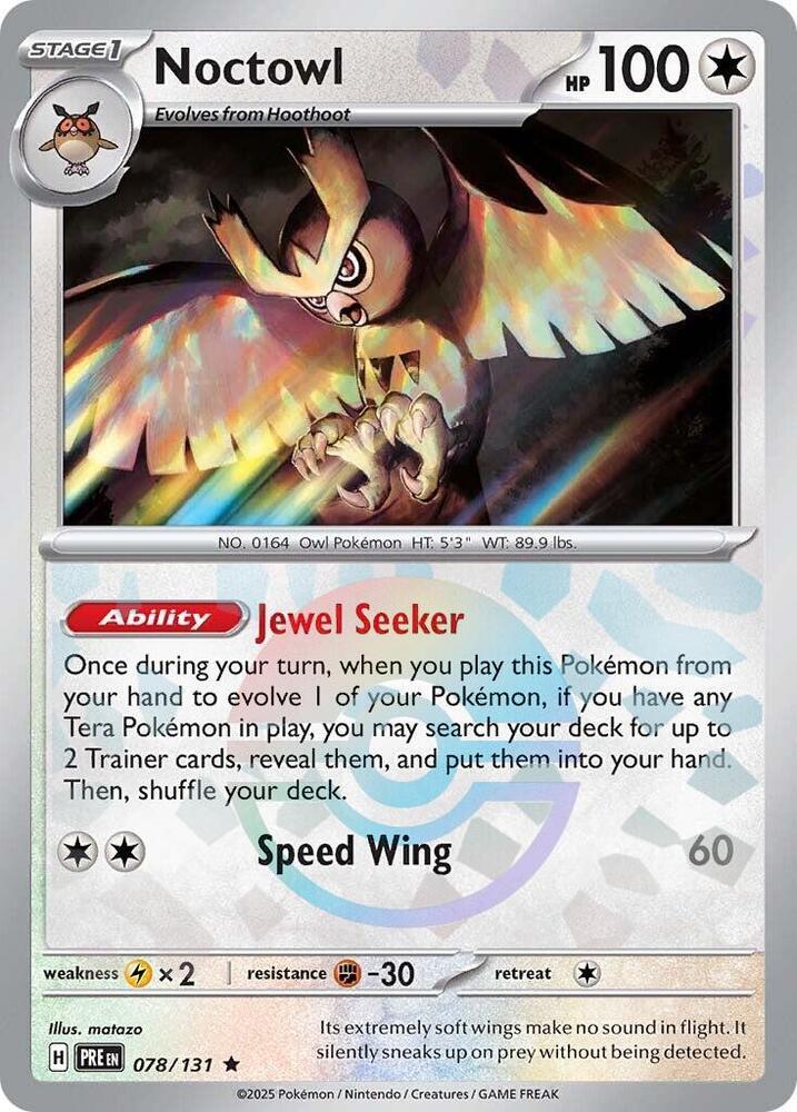 Noctowl (078/131) (Poke Ball Pattern) [Scarlet & Violet: Prismatic Evolutions] | Chromatic Games