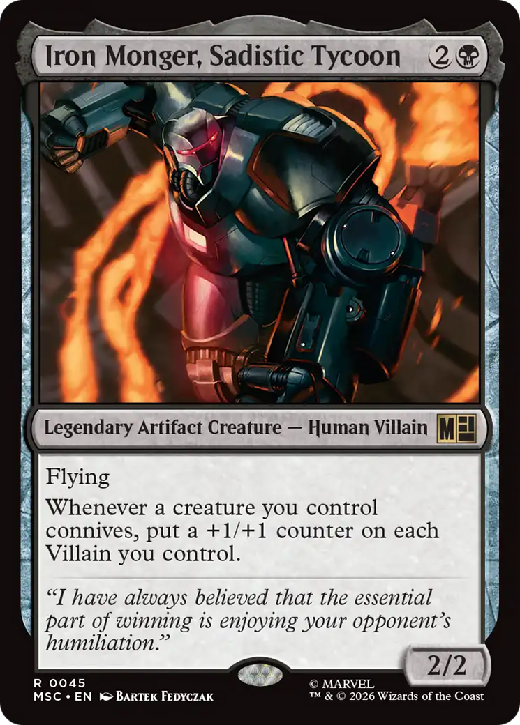 Iron Monger, Sadistic Tycoon (Surge Foil) [Marvel Super Heroes Commander] | Chromatic Games