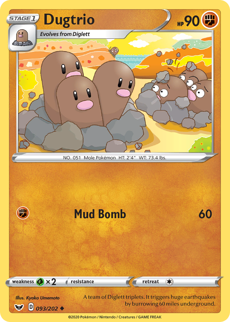 Dugtrio (093/202) [Sword & Shield: Base Set] | Chromatic Games