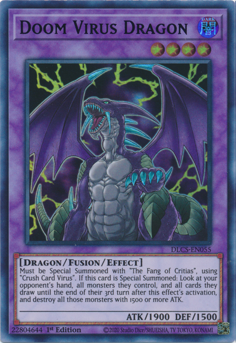 Doom Virus Dragon (Green) [DLCS-EN055] Ultra Rare | Chromatic Games