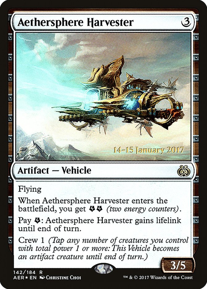 Aethersphere Harvester [Aether Revolt Prerelease Promos] | Chromatic Games