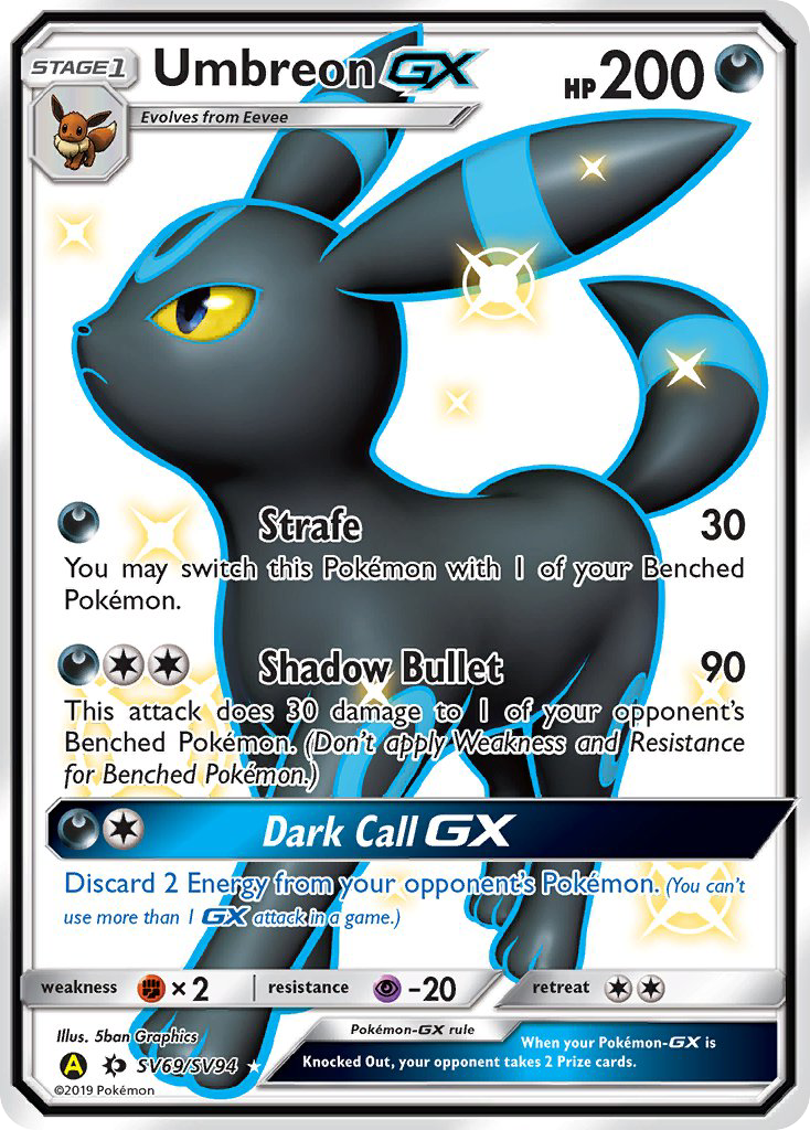 Umbreon GX (SV69/SV94) [Sun & Moon: Hidden Fates - Shiny Vault] | Chromatic Games