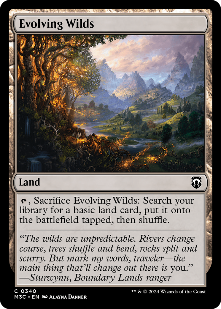 Evolving Wilds (Ripple Foil) [Modern Horizons 3 Commander] | Chromatic Games