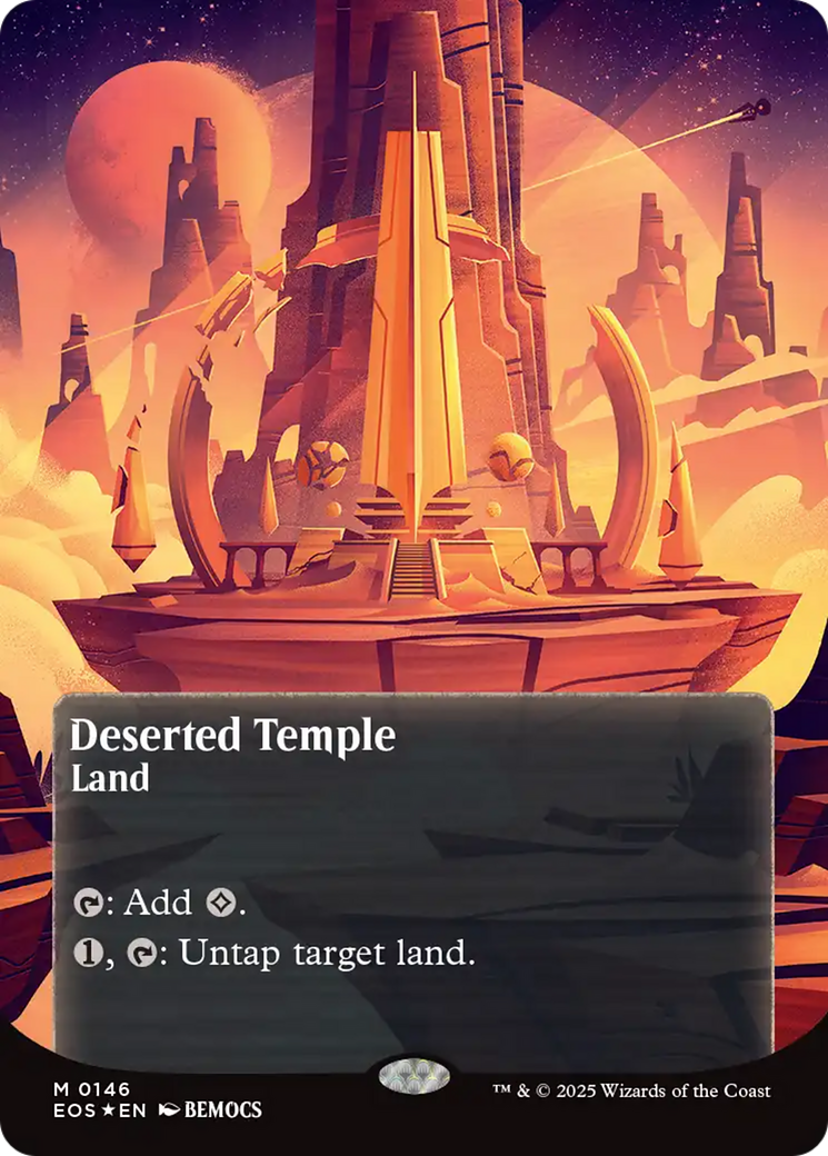Deserted Temple (0146) (Borderless) (Galaxy Foil) [Edge of Eternities: Stellar Sights] | Chromatic Games