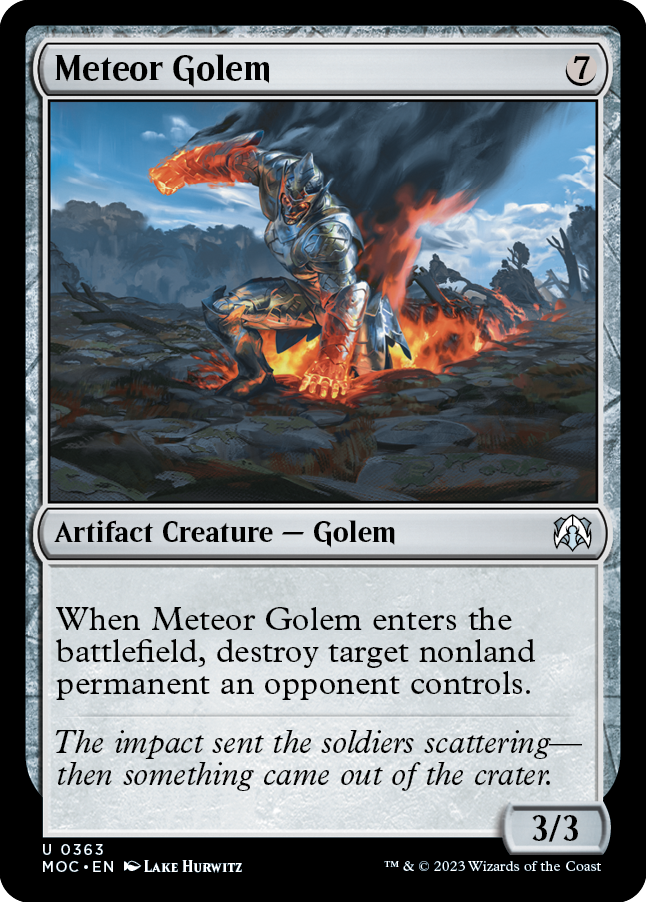 Meteor Golem [March of the Machine Commander] | Chromatic Games