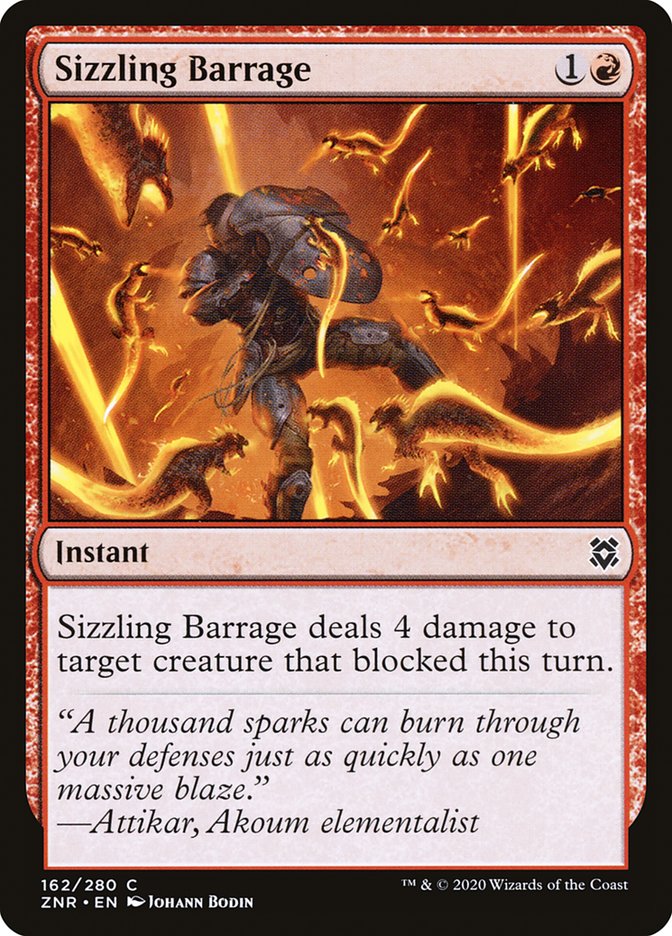 Sizzling Barrage 162/280 (Zendikar Rising)  - Foil | Chromatic Games