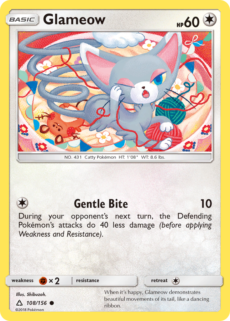 Glameow (108/156) [Sun & Moon: Ultra Prism] | Chromatic Games