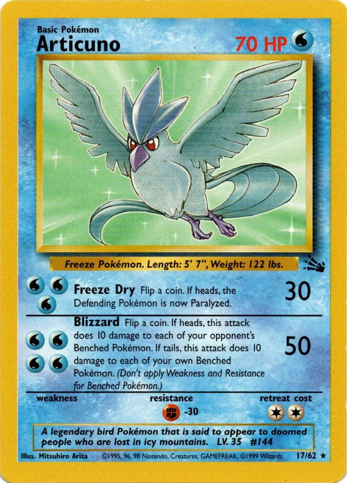 Articuno (17/62) [Fossil Unlimited] | Chromatic Games