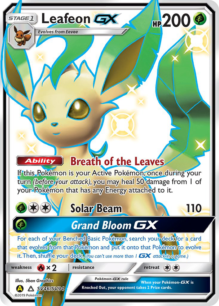 Leafeon GX (SV46/SV94) [Sun & Moon: Hidden Fates - Shiny Vault] | Chromatic Games