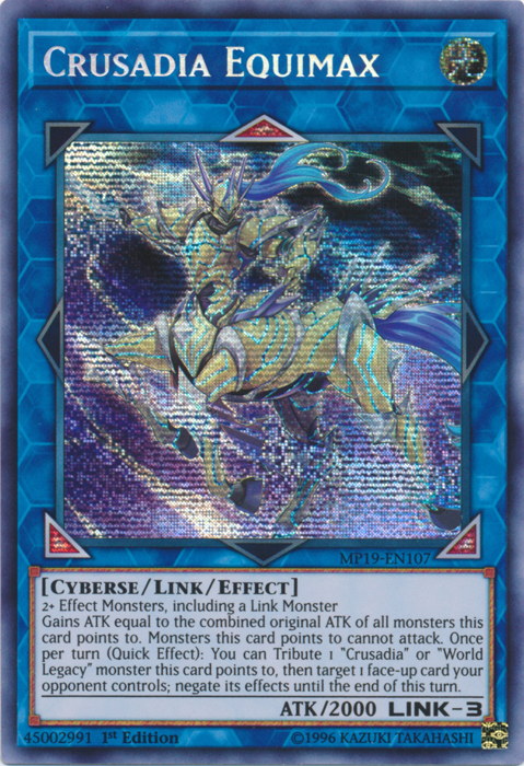 Crusadia Equimax [MP19-EN107] Prismatic Secret Rare | Chromatic Games