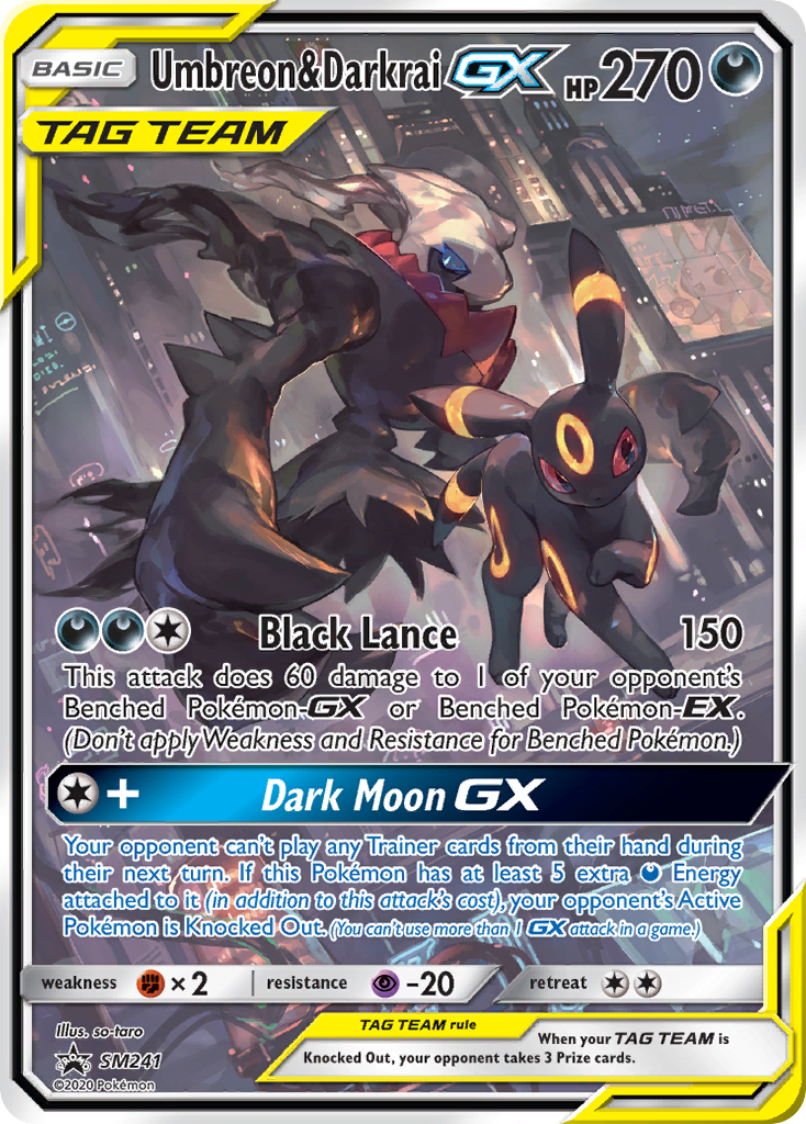 Umbreon & Darkrai GX (SM241) (Jumbo Card) [Sun & Moon: Black Star Promos] | Chromatic Games