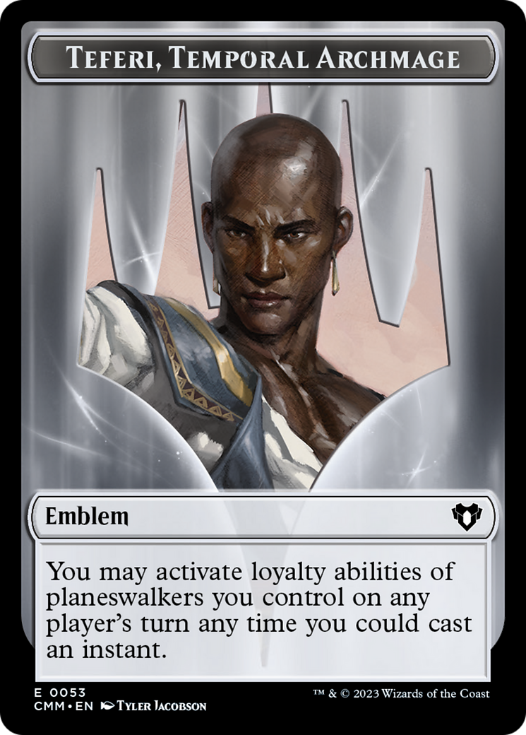 Teferi, Temporal Archmage Emblem [Commander Masters Tokens] | Chromatic Games