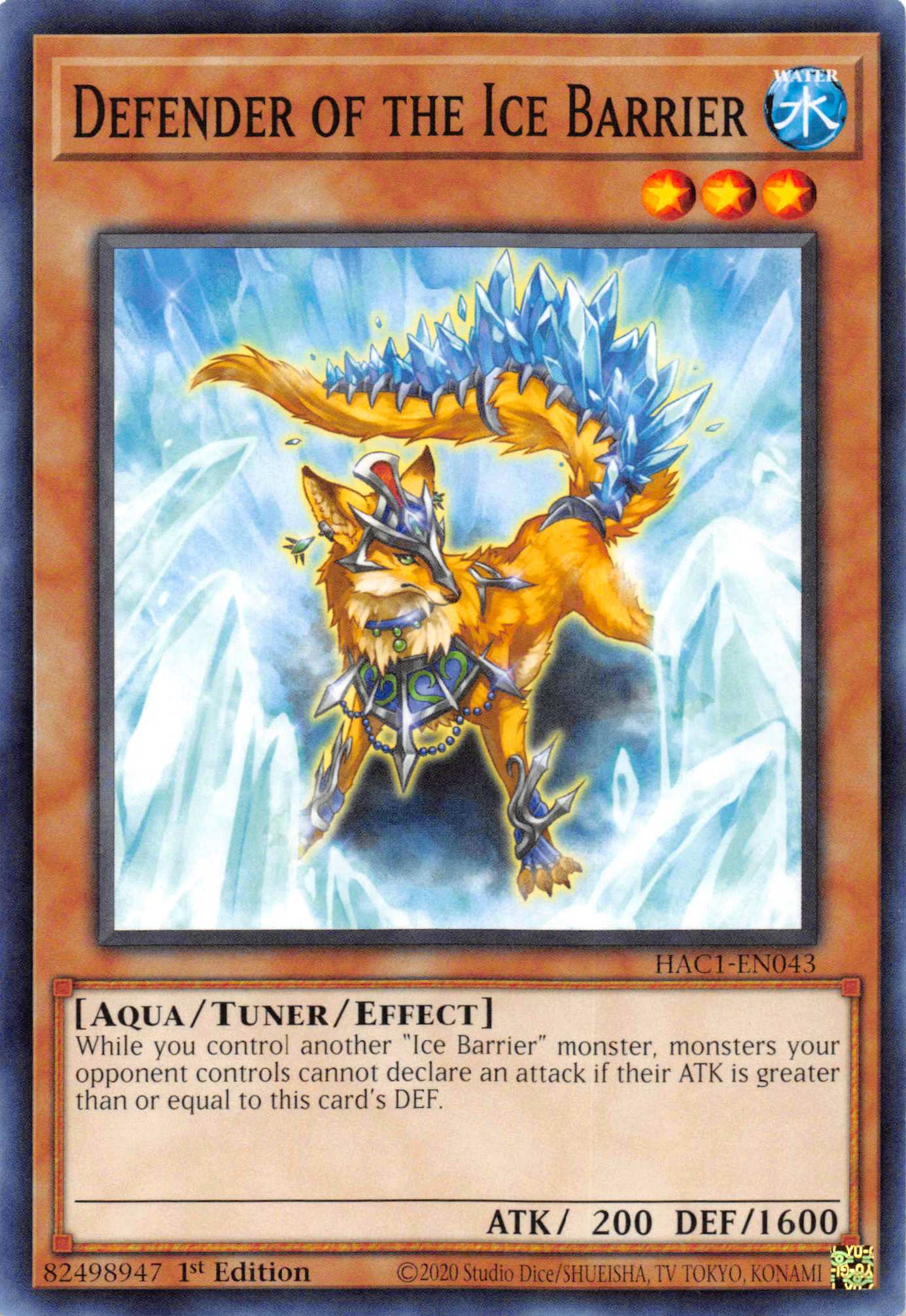 Defender of the Ice Barrier [HAC1-EN043] Common | Chromatic Games