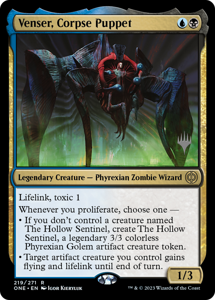 Venser, Corpse Puppet (Promo Pack) [Phyrexia: All Will Be One Promos] | Chromatic Games