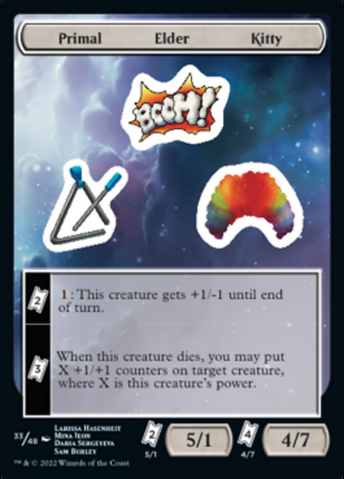 Primal Elder Kitty [Unfinity Stickers] | Chromatic Games