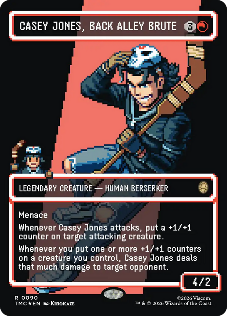 Casey Jones, Back Alley Brute (Borderless) (Surge Foil) [Teenage Mutant Ninja Turtles Commander] | Chromatic Games