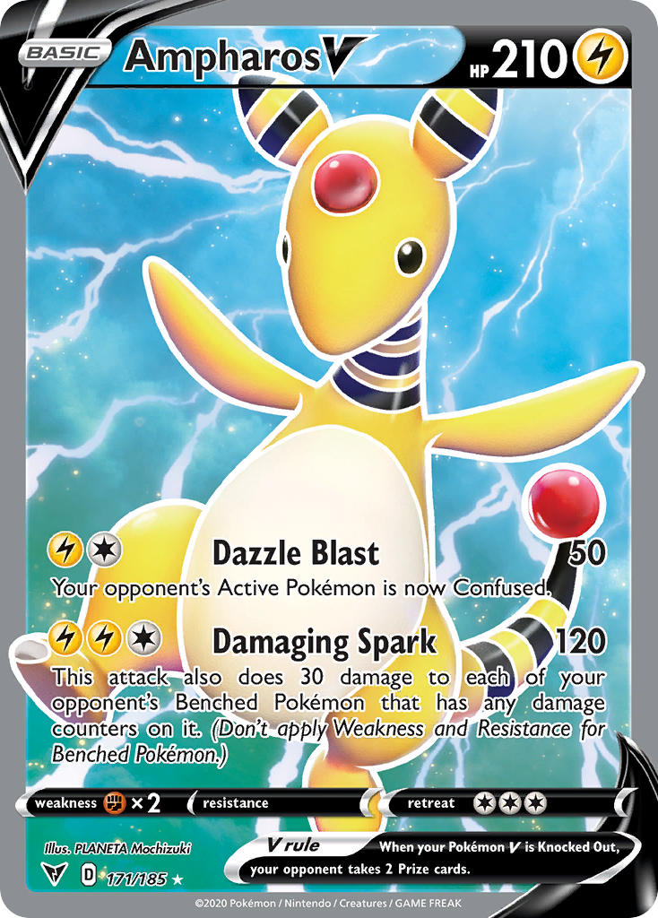 Ampharos V (171/185) [Sword & Shield: Vivid Voltage] | Chromatic Games