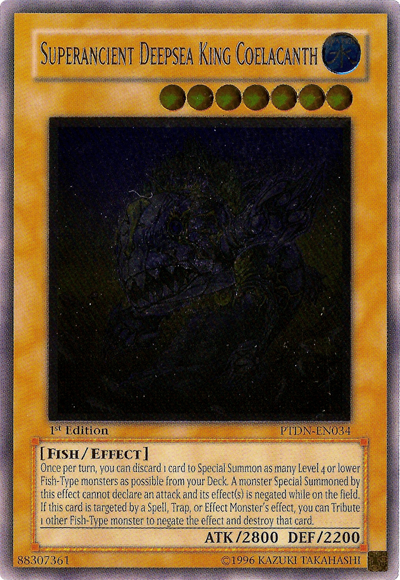 Superancient Deepsea King Coelacanth [PTDN-EN034] Ultimate Rare | Chromatic Games