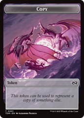 Copy // Dragon (0014) Double-Sided Token [Tarkir: Dragonstorm Commander Tokens] | Chromatic Games