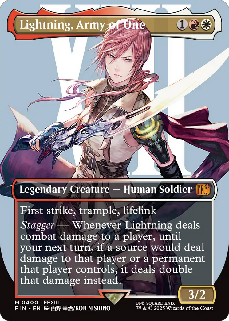 Lightning, Army of One (Borderless) (0400) [FINAL FANTASY] | Chromatic Games