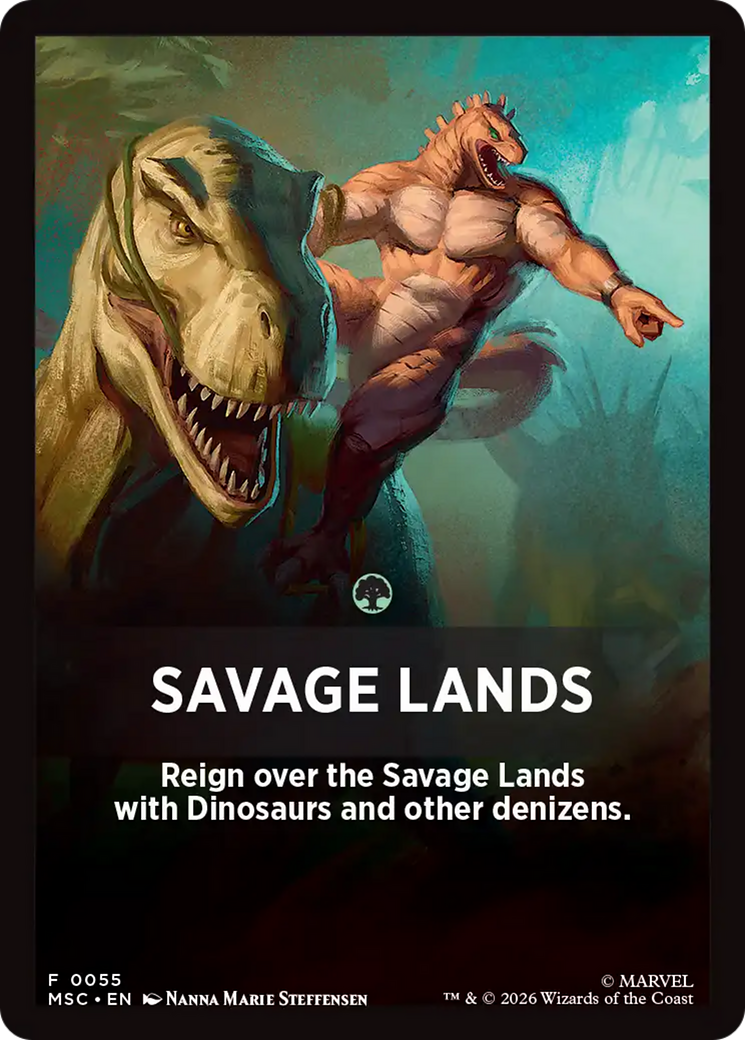 Savage Lands Theme Card [Marvel Super Heroes Commander] | Chromatic Games