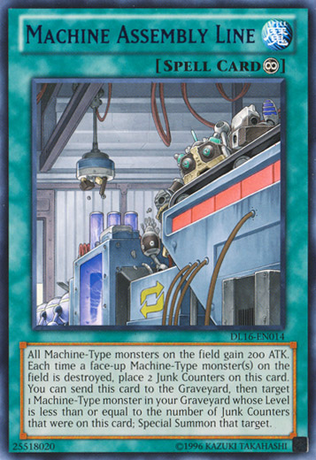 Machine Assembly Line (Blue) [DL16-EN014] Rare | Chromatic Games
