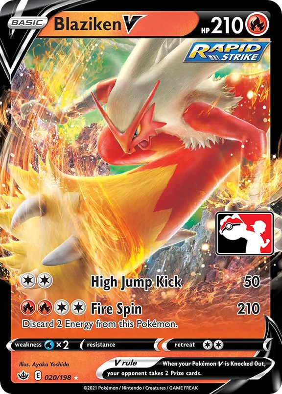 Blaziken V (020/198) [Prize Pack Series One] | Chromatic Games