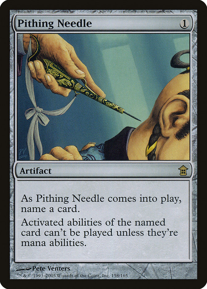 Pithing Needle [Saviors of Kamigawa] | Chromatic Games