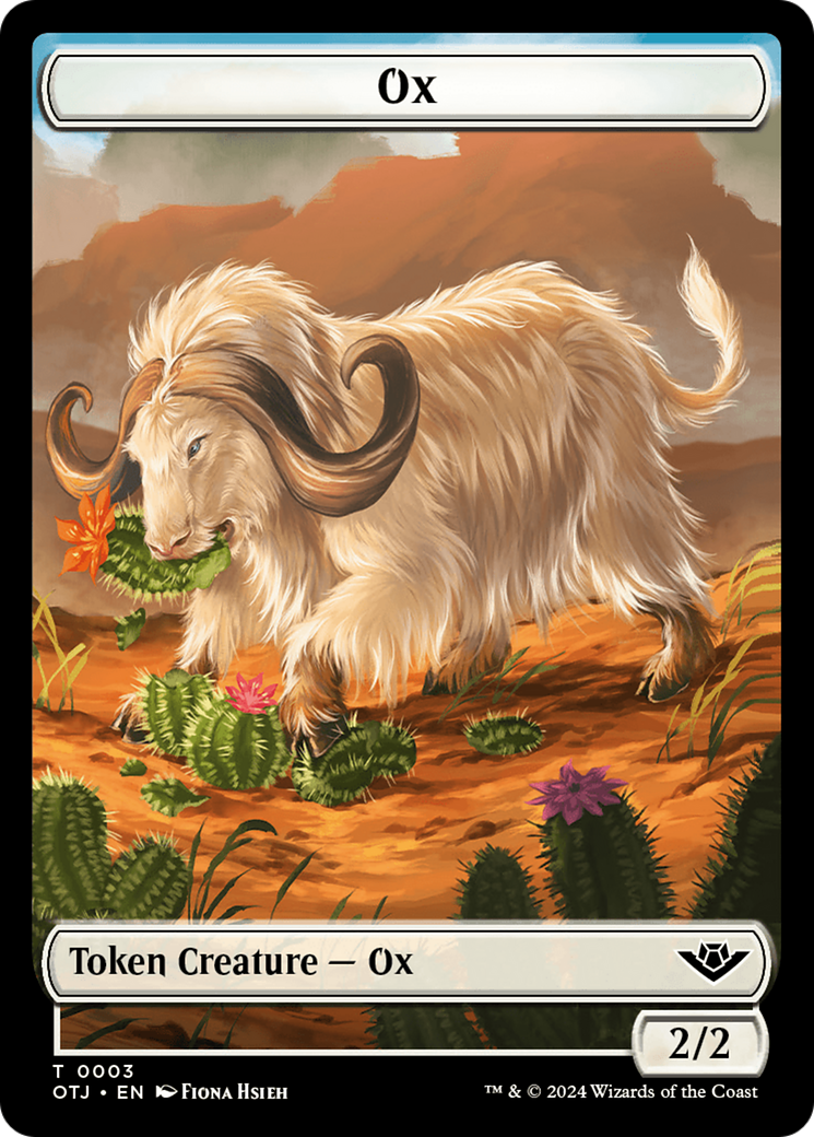 Ox Token [Outlaws of Thunder Junction Tokens] | Chromatic Games