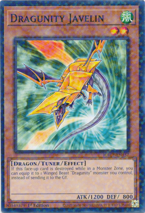 Dragunity Javelin (Duel Terminal) [HAC1-EN157] Common | Chromatic Games