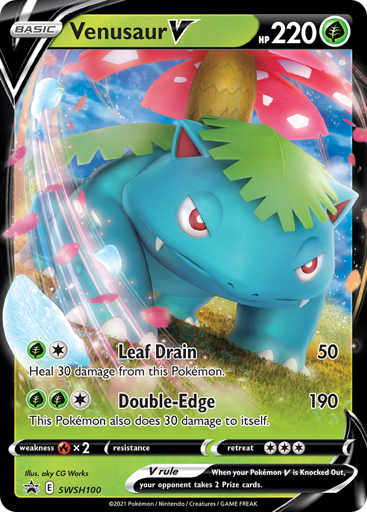 Venusaur V (SWSH100) [Sword & Shield: Black Star Promos] | Chromatic Games