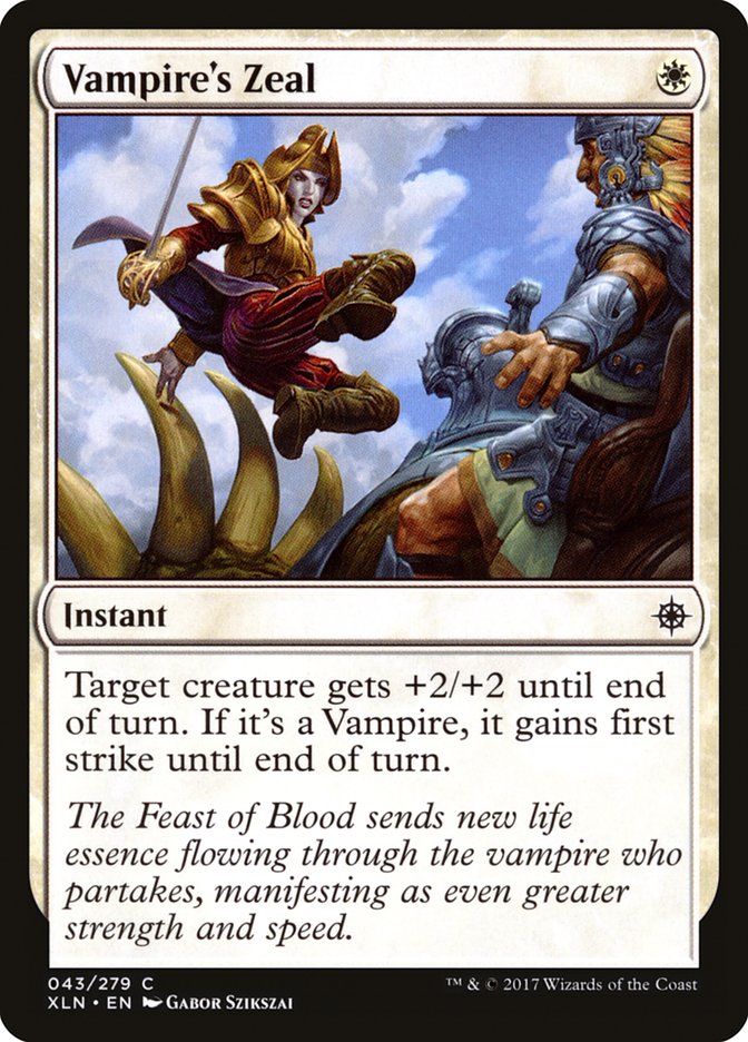 Vampire's Zeal 43/279 (Ixalan)  | Chromatic Games