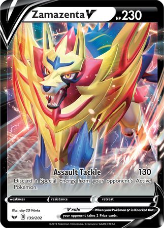 Zamazenta V (139/202) (Jumbo Card) [Sword & Shield: Base Set] | Chromatic Games