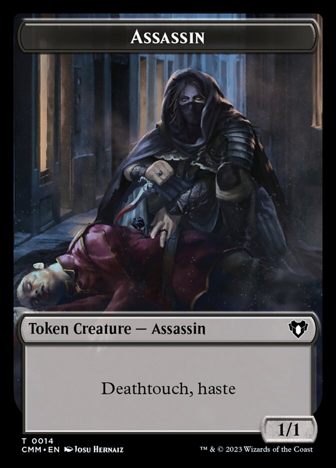 Treasure // Assassin Double-Sided Token [Commander Masters Tokens] | Chromatic Games