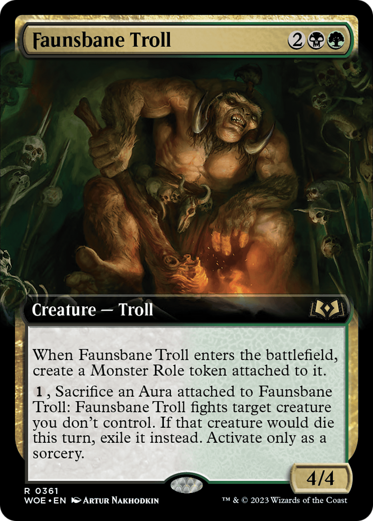 Faunsbane Troll (Extended Art) [Wilds of Eldraine] | Chromatic Games