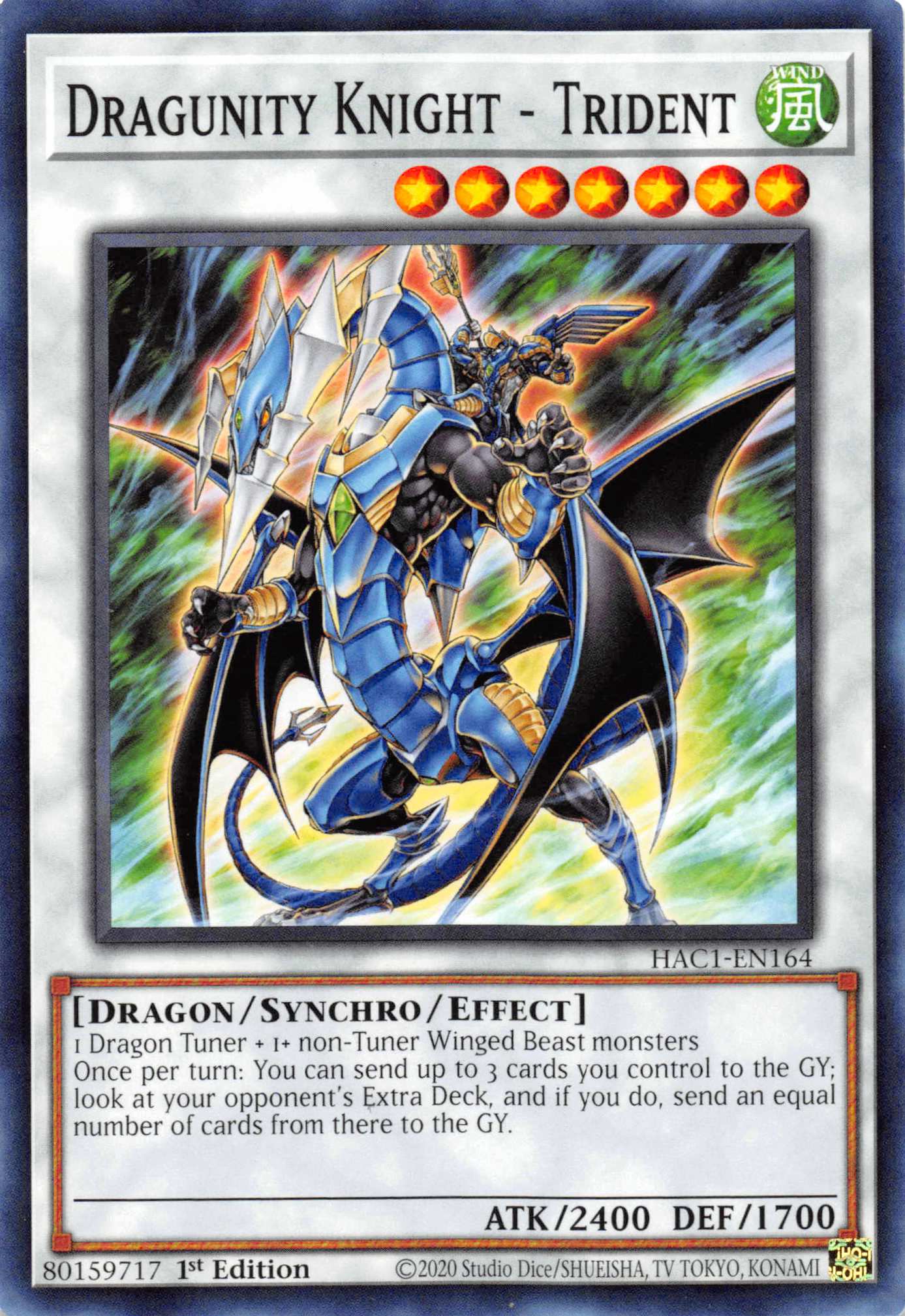 Dragunity Knight - Trident [HAC1-EN164] Common | Chromatic Games