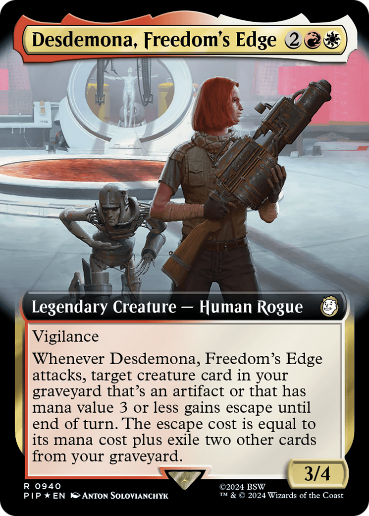 Desdemona, Freedom's Edge (Extended Art) (Surge Foil) [Fallout] | Chromatic Games