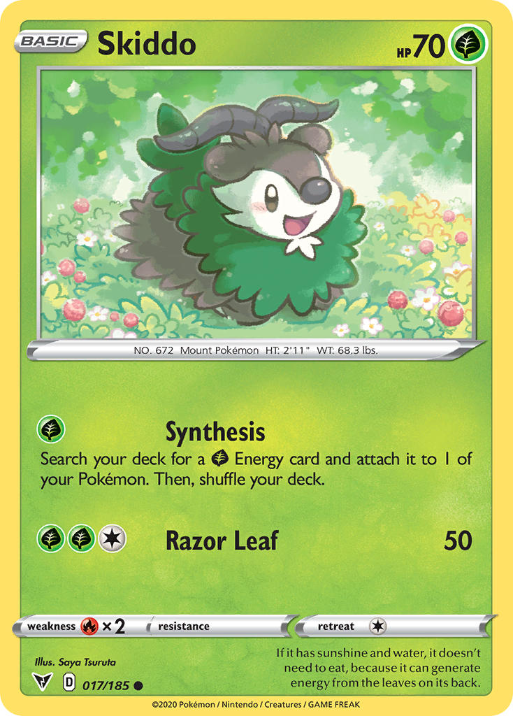 Skiddo (017/185) [Sword & Shield: Vivid Voltage] | Chromatic Games