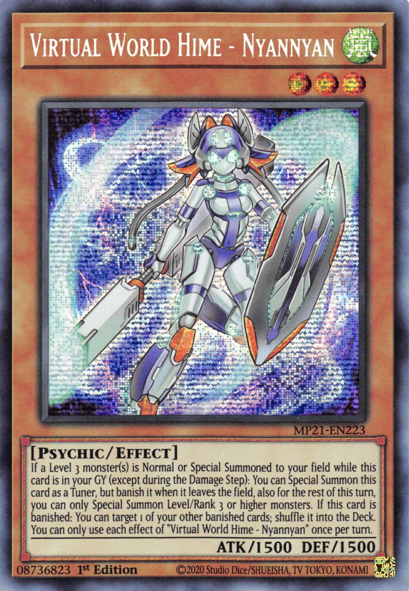 Virtual World Hime - Nyannyan [MP21-EN223] Prismatic Secret Rare | Chromatic Games