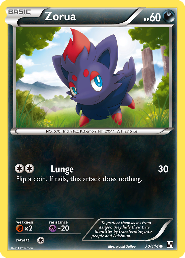 Zorua (70/114) [Black & White: Base Set] | Chromatic Games