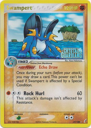 Swampert (27/100) (Stamped) [EX: Crystal Guardians] | Chromatic Games