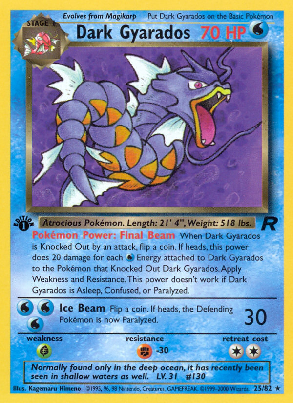 Dark Gyarados (25/82) [Team Rocket 1st Edition] | Chromatic Games