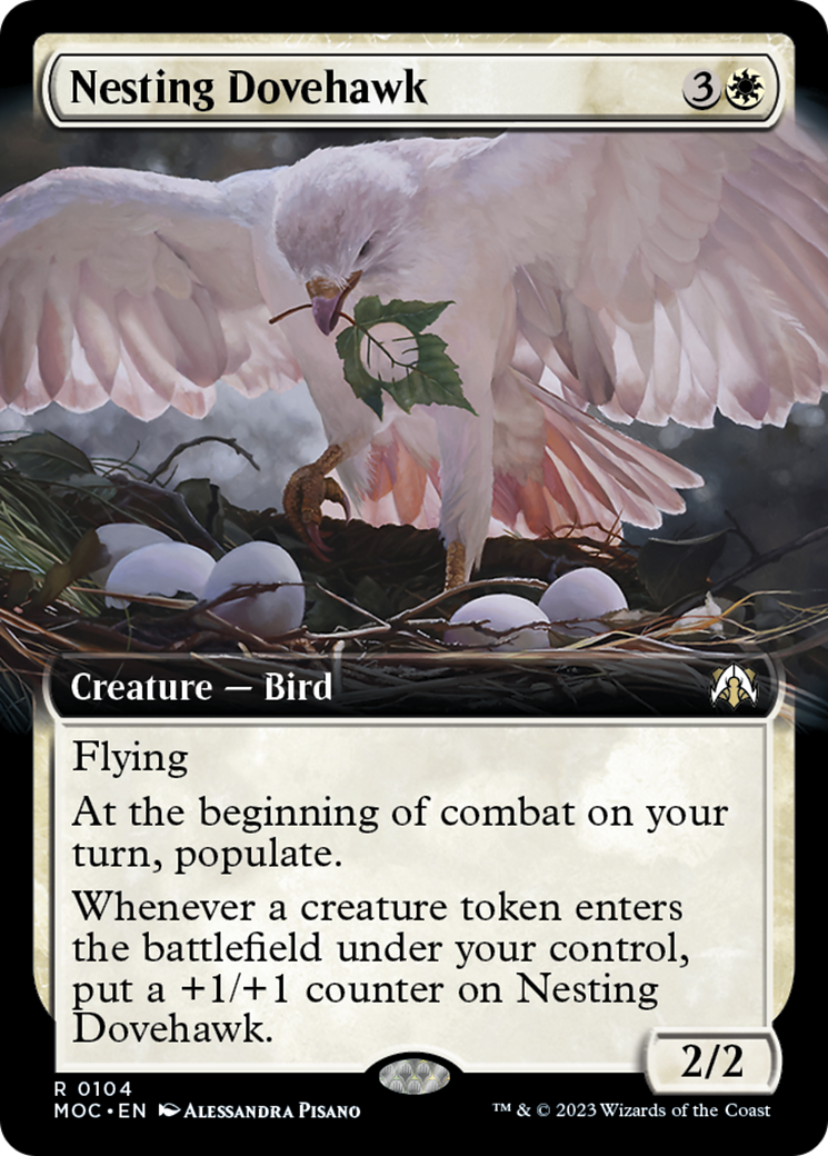 Nesting Dovehawk (Extended Art) [March of the Machine Commander] | Chromatic Games