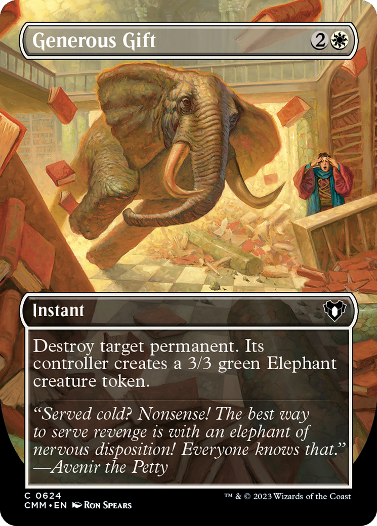 Generous Gift (Borderless Alternate Art) [Commander Masters] | Chromatic Games