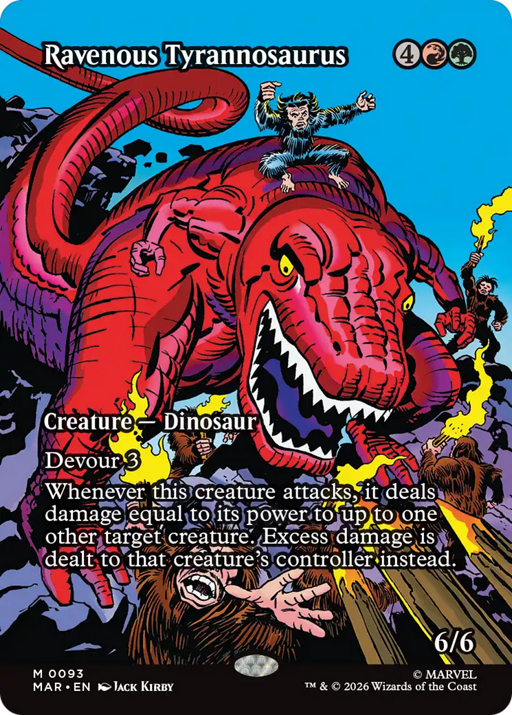 Ravenous Tyrannosaurus (Borderless) [Marvel Universe: Eternal-Legal] | Chromatic Games