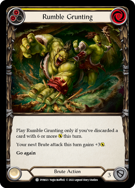 Rumble Grunting (Yellow) [DYN023] (Dynasty)  Rainbow Foil | Chromatic Games