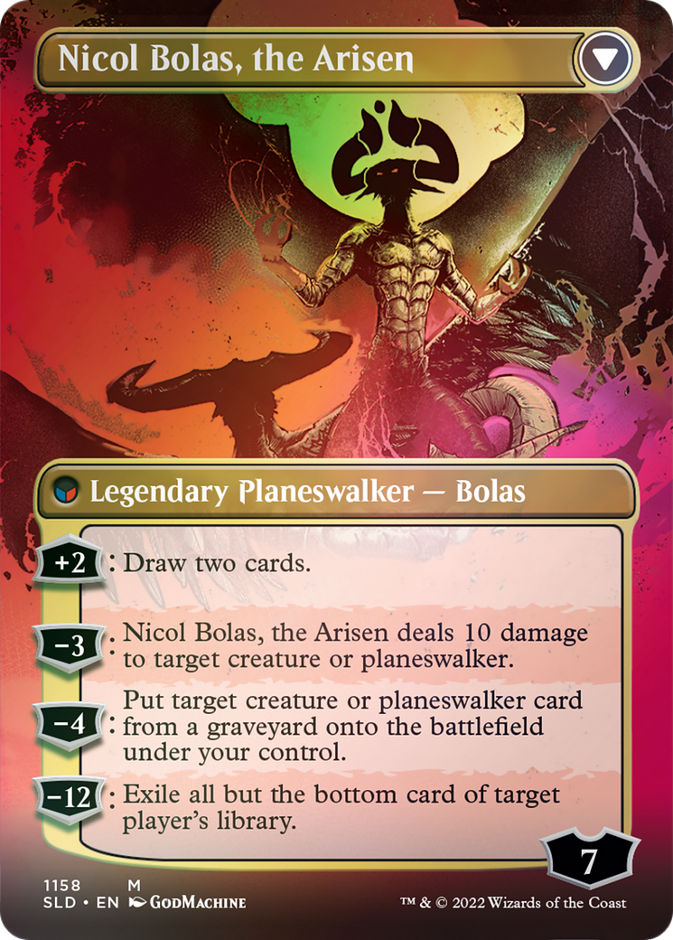 Nicol Bolas, the Ravager // Nicol Bolas, the Arisen (Borderless) [Secret Lair: From Cute to Brute] | Chromatic Games